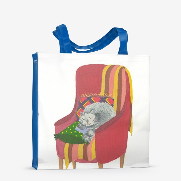 Сумка-шоппер «Котик в кресле»