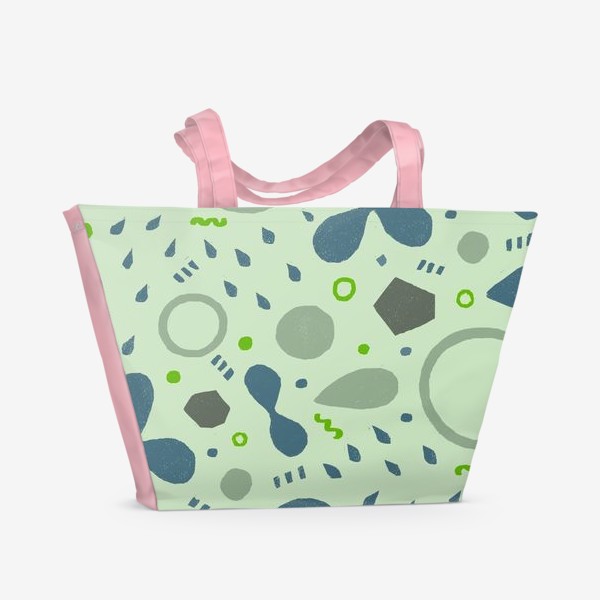 Пляжная сумка «Сине-зеленая абстракция»
