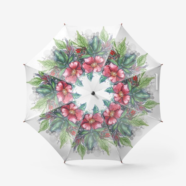 Зонт «Цветы. шиповник»