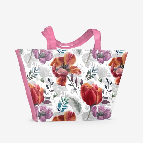 Пляжная сумка «Spring tulips»