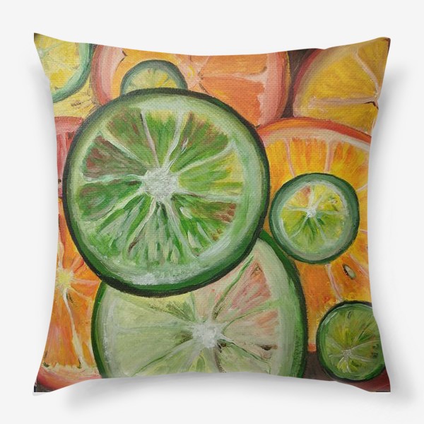 Подушка «Лимон и апельсин»