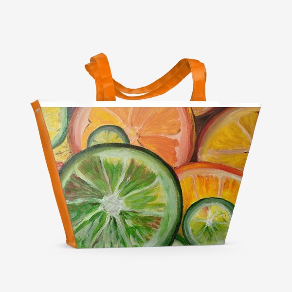 Пляжная сумка «Лимон и апельсин»
