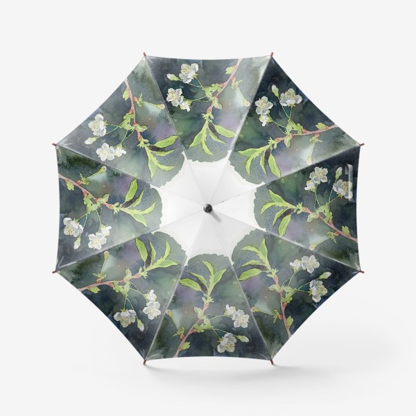 Зонт «Цветущая вишня акварельная»