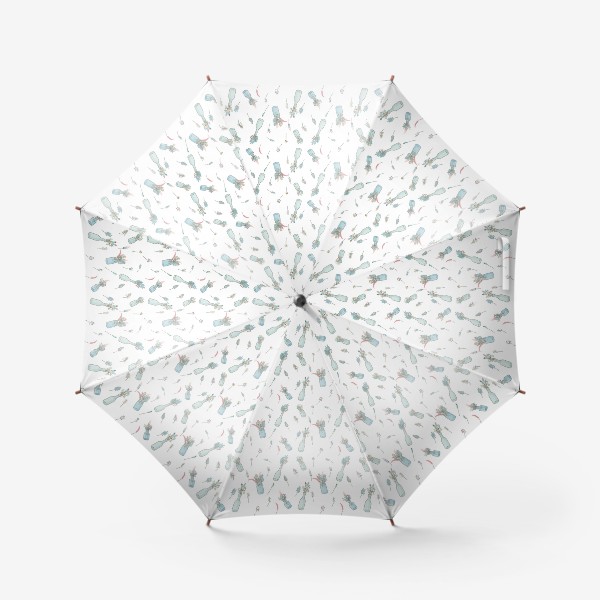 Зонт «Паттерн с букетами полевых цветов»