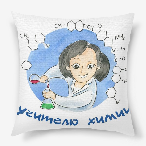 Подушка «Учитель химии»
