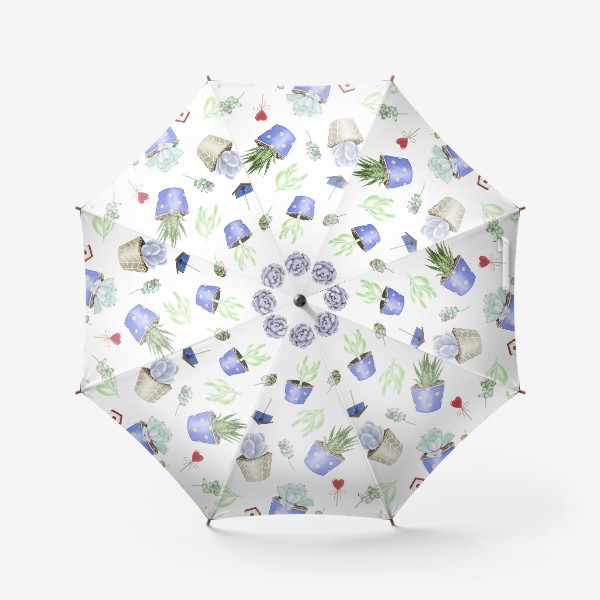 Зонт «Суккуленты в горшках»