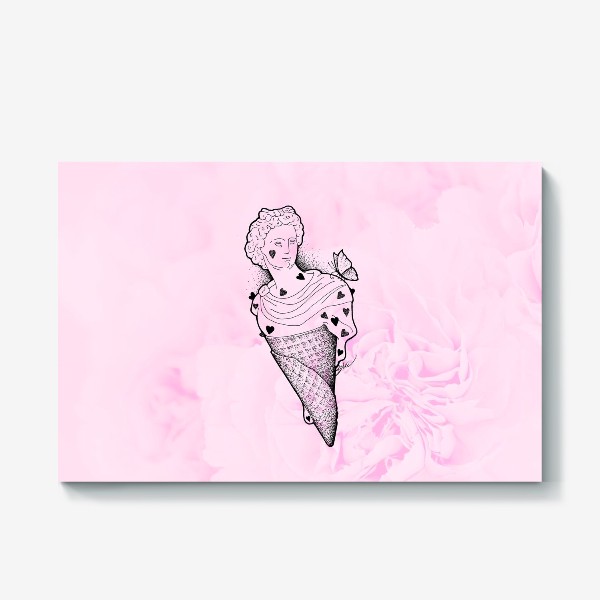 Холст «Аполлон (сердце, любовь, нежность, бабочка, мороженое)»