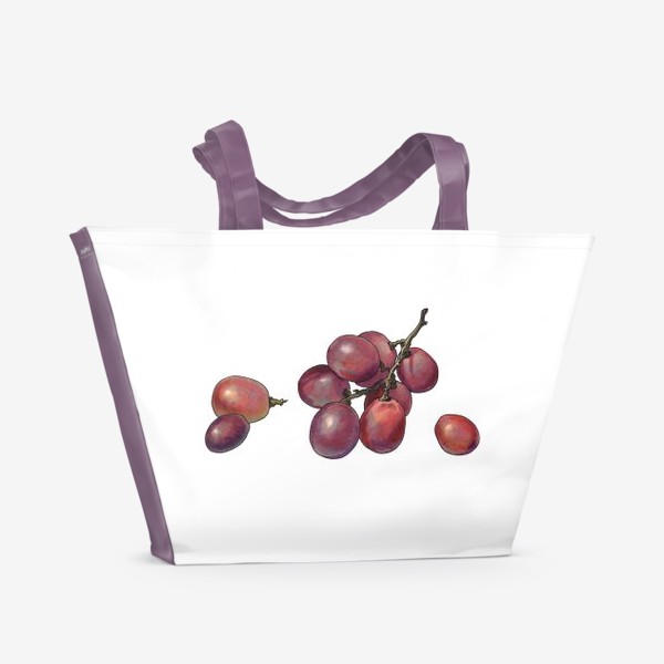 Пляжная сумка «Красный виноград»