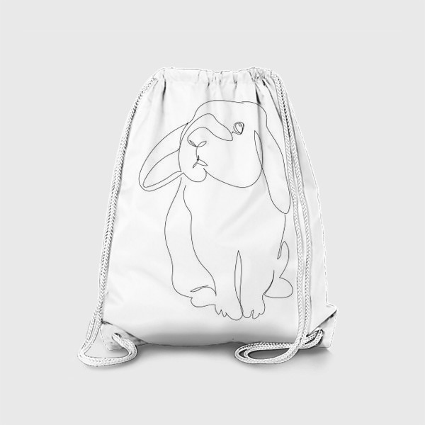 Рюкзак «Кролик. Графика. Линейный рисунок»