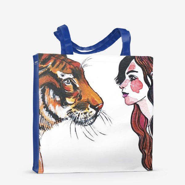 Сумка-шоппер &laquo;Девушка и тигр&raquo;