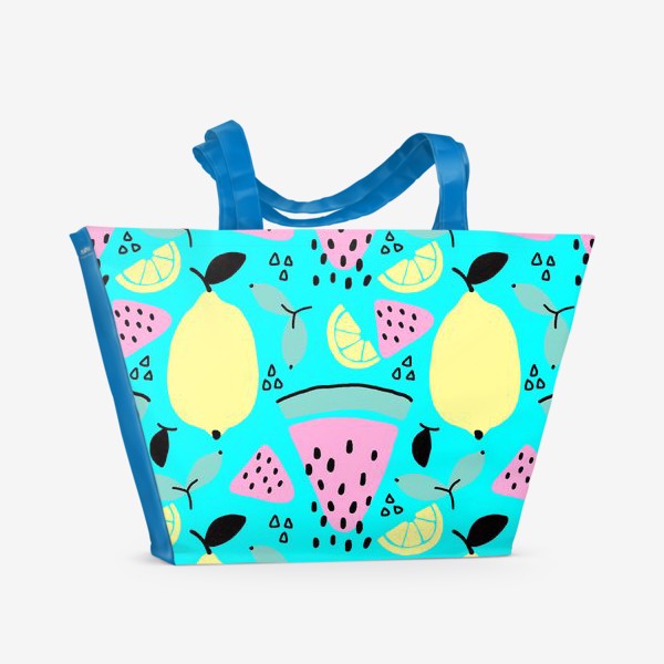 Пляжная сумка «Сочные и яркие фрукты»