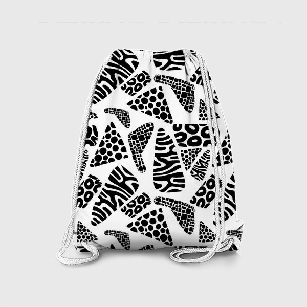 Рюкзак «Черно-белая абстракция пятнистый принт»