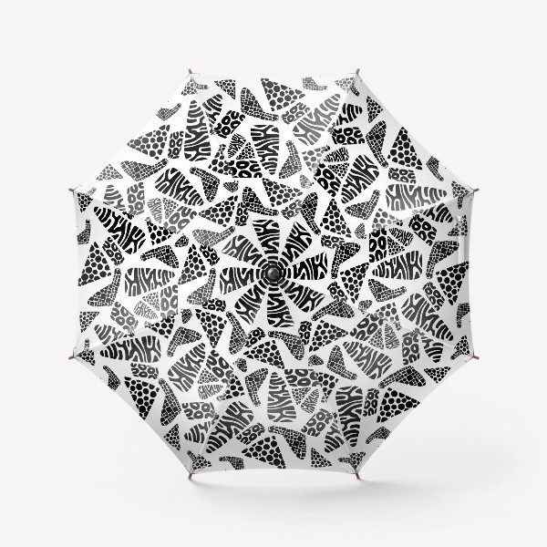 Зонт &laquo;Черно-белая абстракция пятнистый принт&raquo;