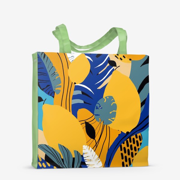 Сумка-шоппер &laquo;Летняя абстракция тропические листья и фрукты&raquo;