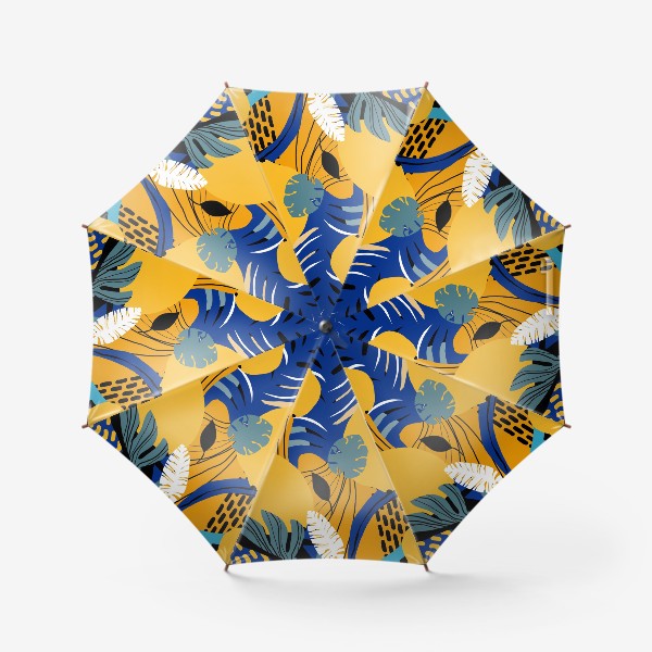 Зонт «Летняя абстракция тропические листья и фрукты»