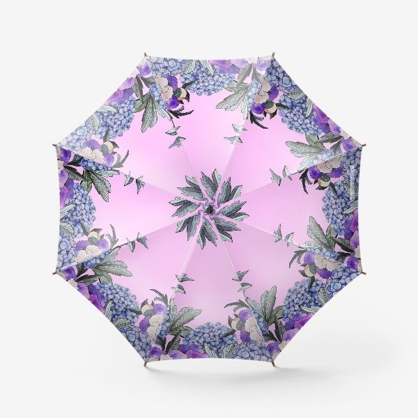Зонт «Пионы и гортензии»