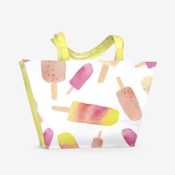 Пляжная сумка «Паттерн мороженое»
