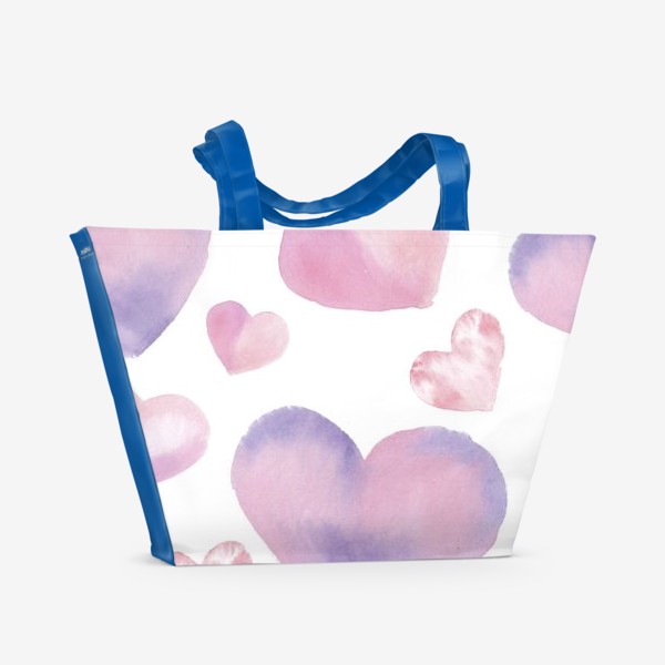 Пляжная сумка «Паттерн сердечки 1»
