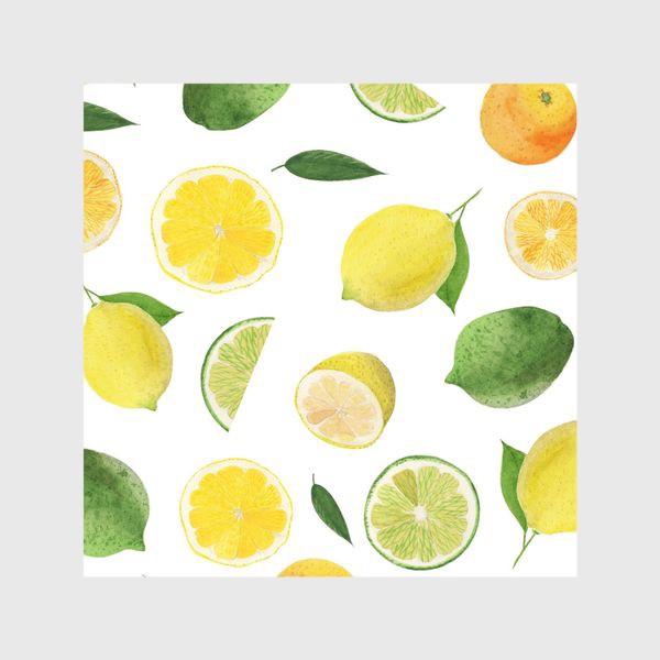 Шторы «лимон + лайм + апельсин»