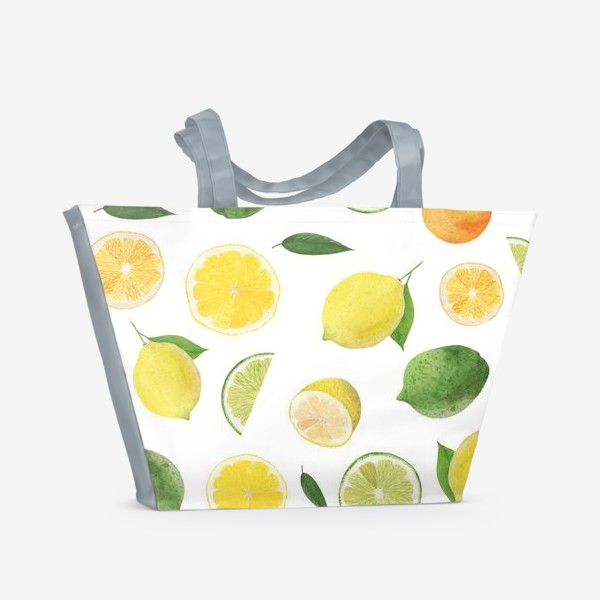 Пляжная сумка &laquo;лимон + лайм + апельсин&raquo;
