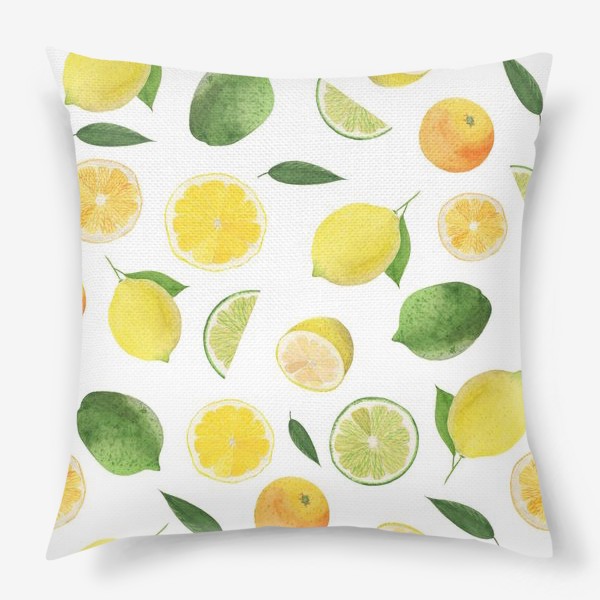 Подушка «лимон + лайм + апельсин»