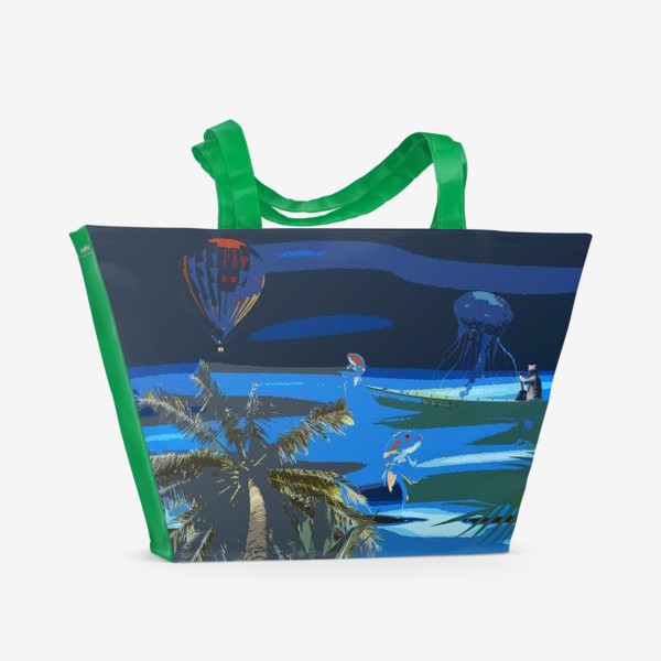 Пляжная сумка «Collage india pineapple sea»