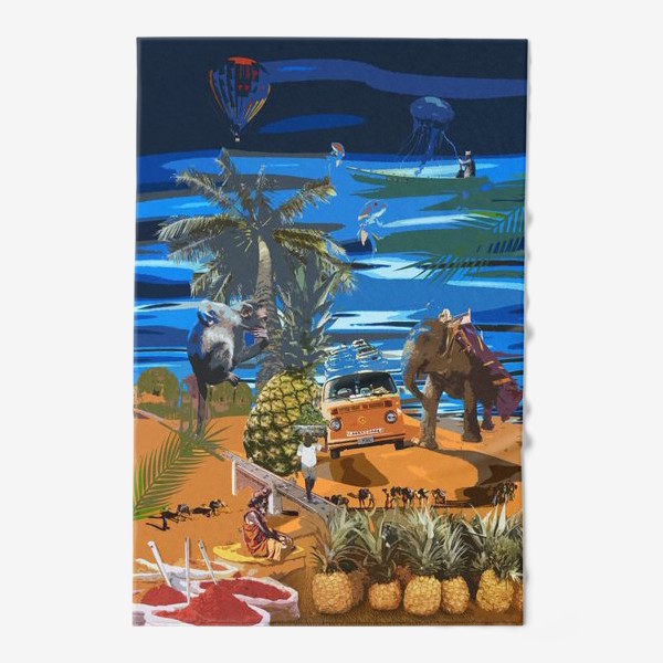 Полотенце «Collage india pineapple sea»