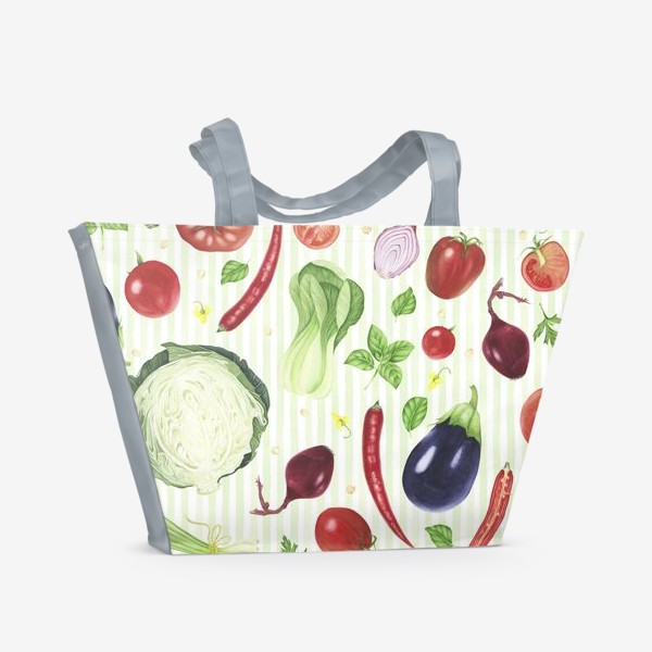 Пляжная сумка &laquo;Овощной принт&raquo;