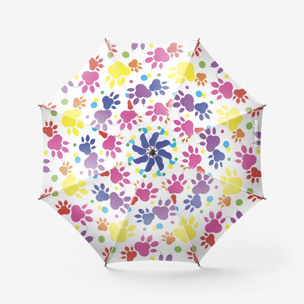 Зонт «Паттерн радужные лапки»