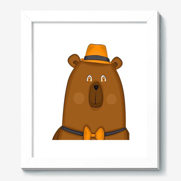 Картина «медведь в шляпе »