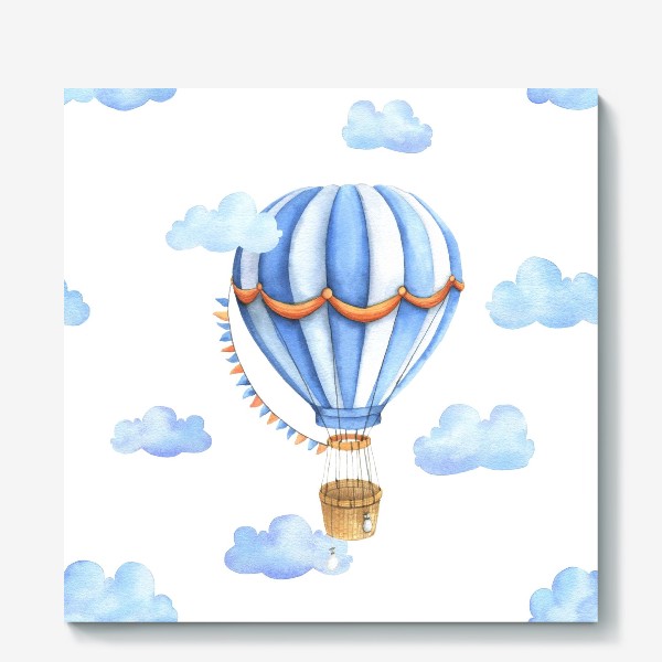 Холст «Я улетаю на большом воздушном шаре.»
