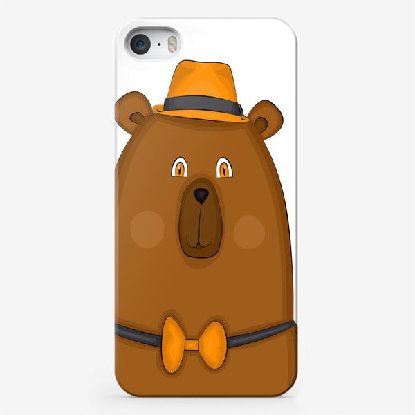 Чехол iPhone «медведь в шляпе »