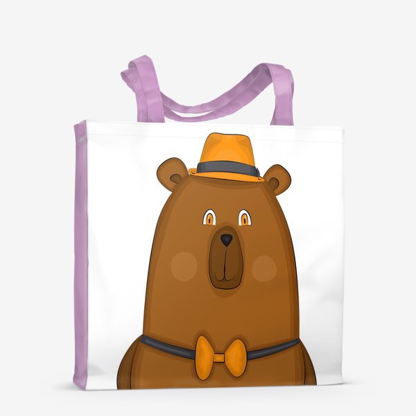 Сумка-шоппер «медведь в шляпе »