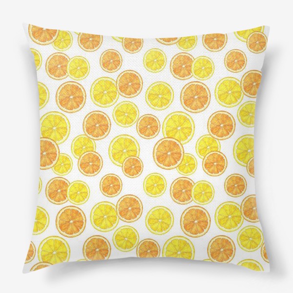 Подушка «Половинки апельсина и лимона»