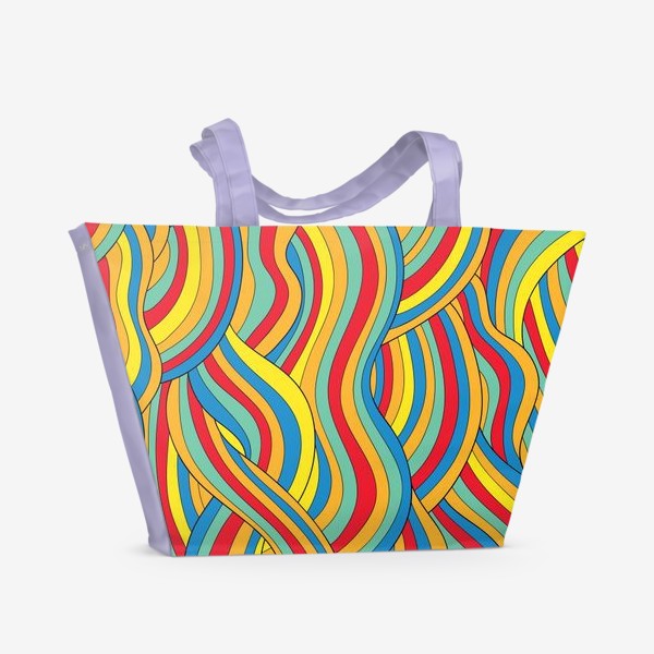 Пляжная сумка «цветные волны»