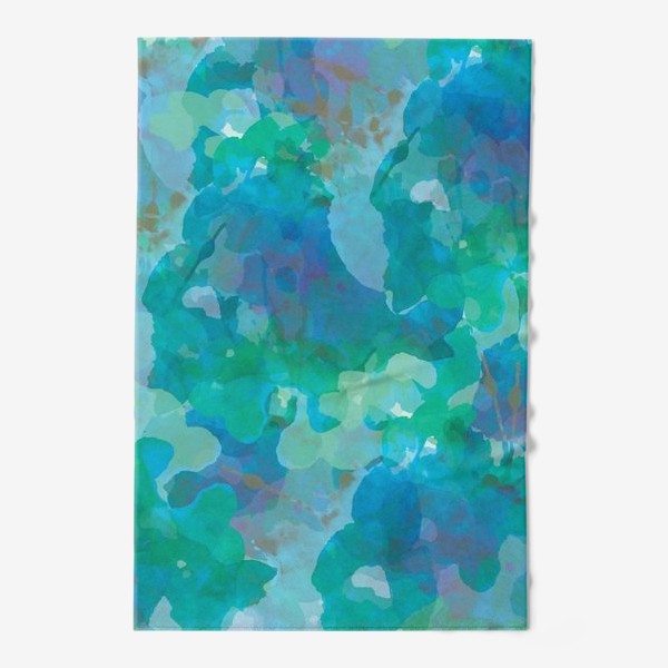 Полотенце «голубая цветочная абстракция»