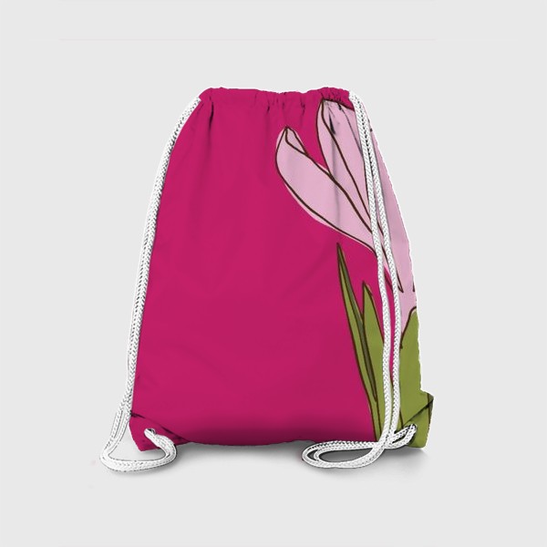 Рюкзак «крокус розовый на ярком фоне»