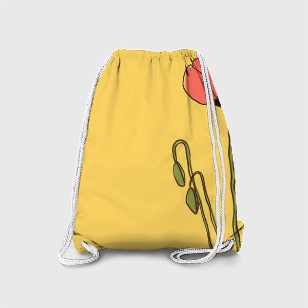 Рюкзак «мак на желтом фоне»