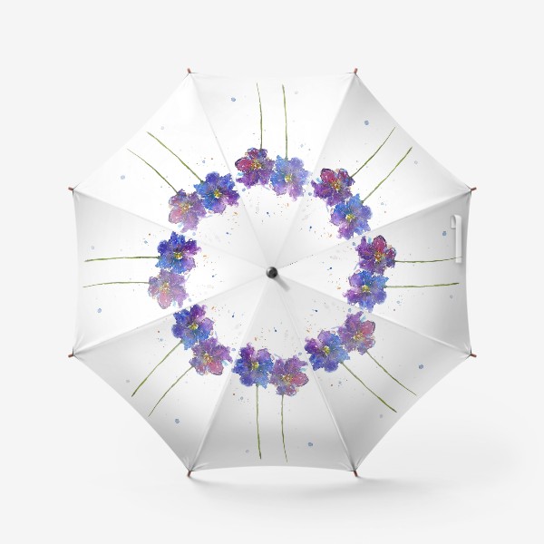 Зонт &laquo;Фиолетовые цветы&raquo;