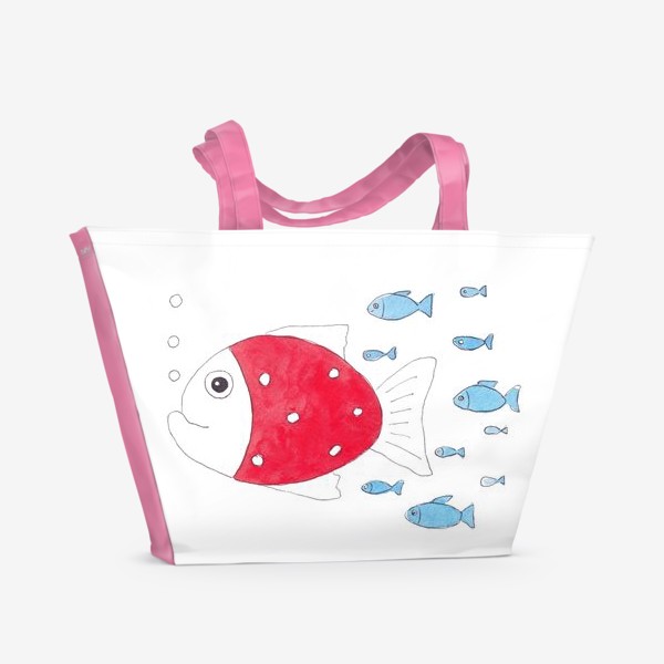 Пляжная сумка «Красная рыбка»