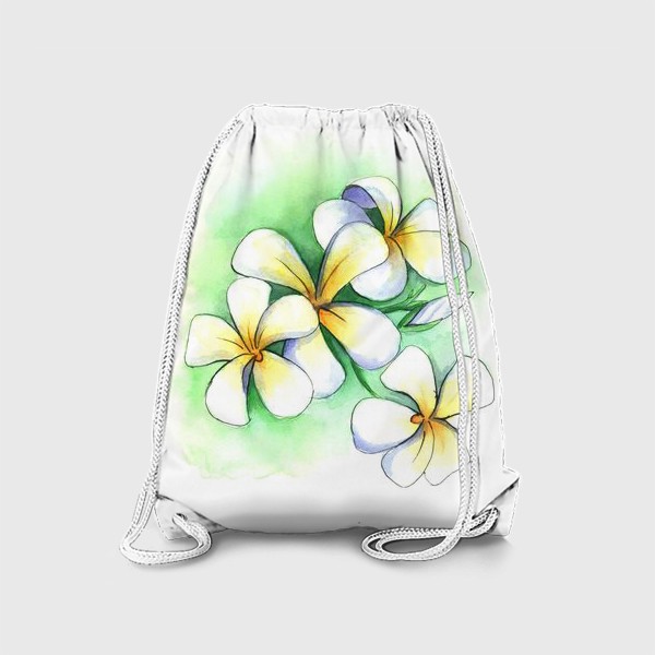 Рюкзак «Тропические цветы плюмерия»