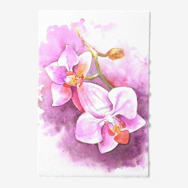 Полотенце «Тропические цветы орхидея»