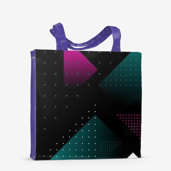Сумка-шоппер «Цветные треугольники и точки»