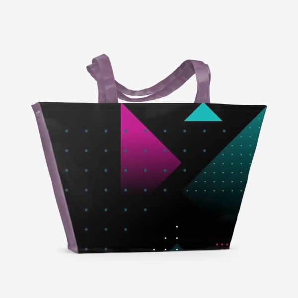 Пляжная сумка «Цветные треугольники и точки»