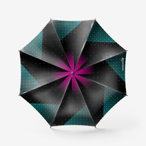 Зонт &laquo;Цветные треугольники и точки&raquo;