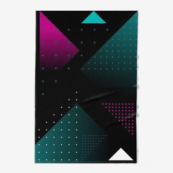 Полотенце «Цветные треугольники и точки»