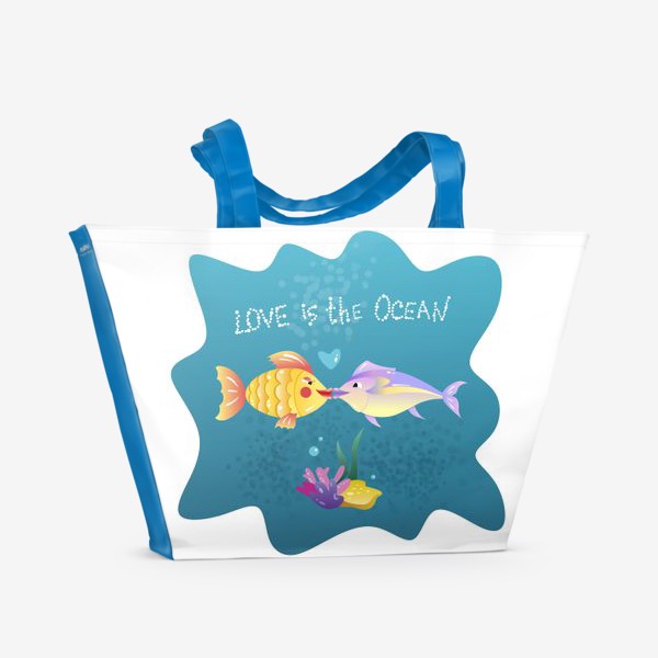 Пляжная сумка «Влюблённые рыбки»