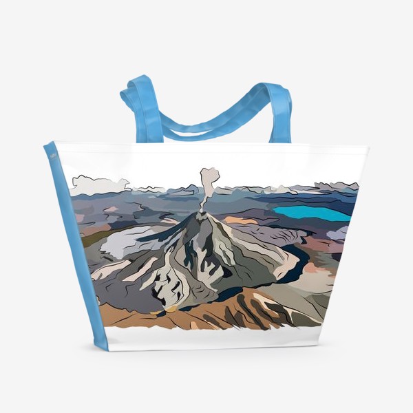 Пляжная сумка &laquo;Вулкан на Камчатке&raquo;