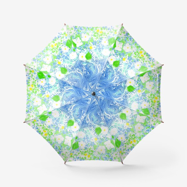 Зонт «Весеннее настроение. Весна. Цветы. Эбру.»