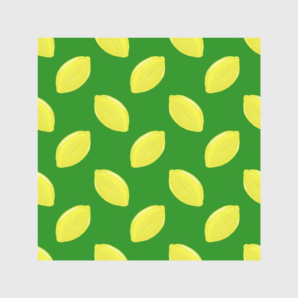 Шторы &laquo;лимоны на зеленом фоне летний фруктовый паттерн&raquo;